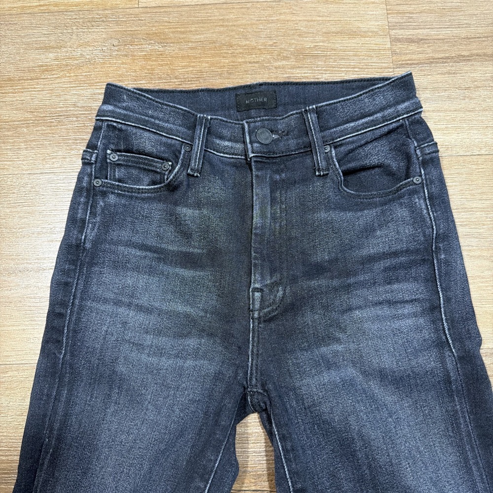 Mother Jeans Womens 24 The Weekender Fray Flare Thunder Road Denim Stretch - Picture 4 of 13